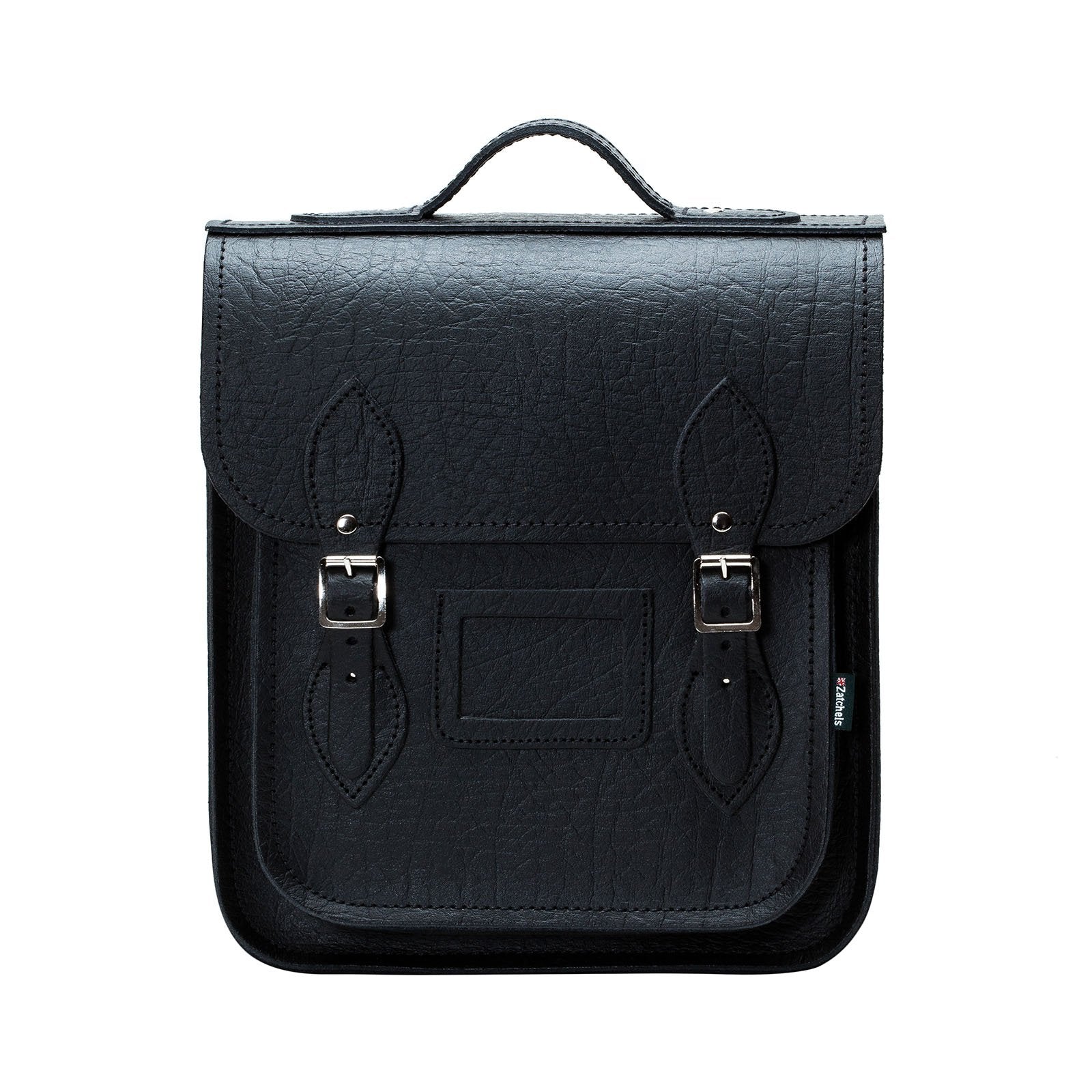 Handmade Leather City Backpack in Black