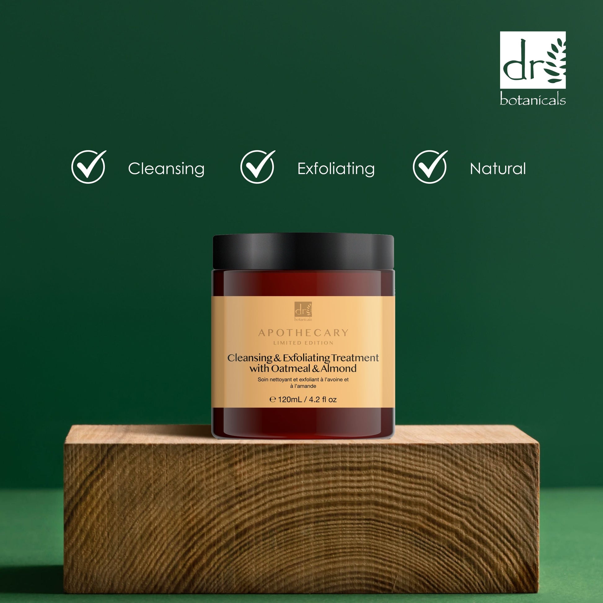 Cleansing and Exfoliating Treatment with Oatmeal and Almond 120ml Twin Pack