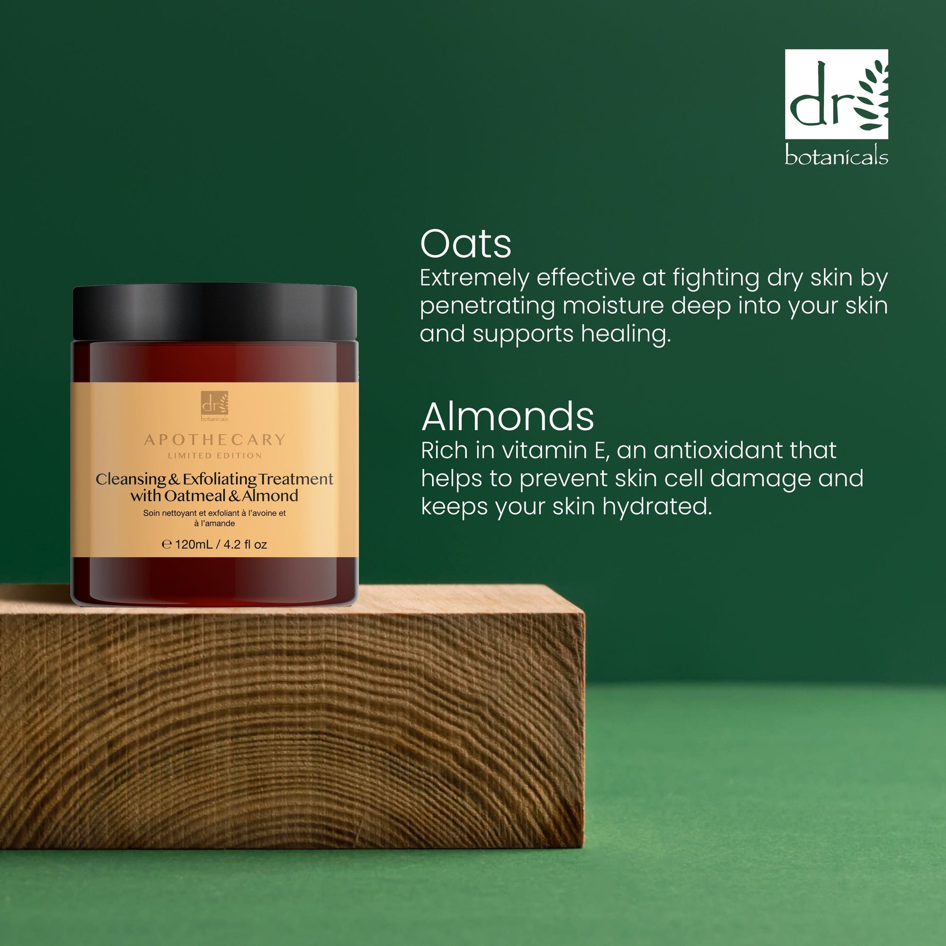 Cleansing and Exfoliating Treatment with Oatmeal and Almond 120ml Twin Pack