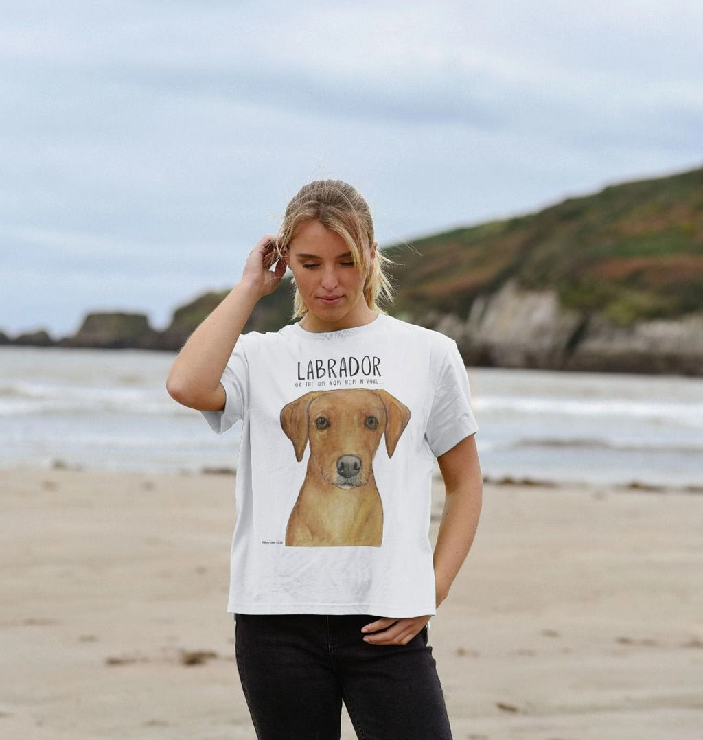 Feed Me Snacks and Compliments Red Labrador Relaxed Fit Tee