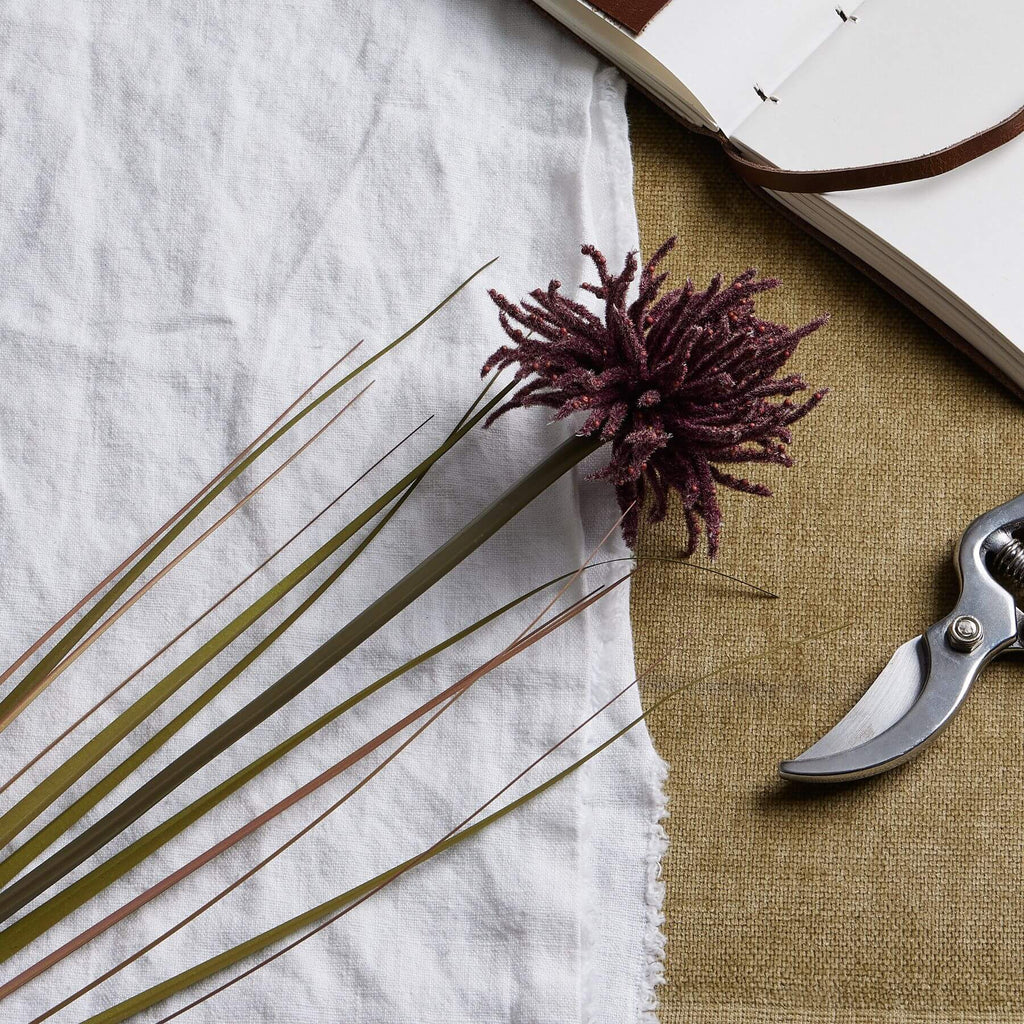 Lifelike burgundy spider chrysanthemum artificial stem with realistic petals for elegant floral arrangements by Sostter at brixbailey.com