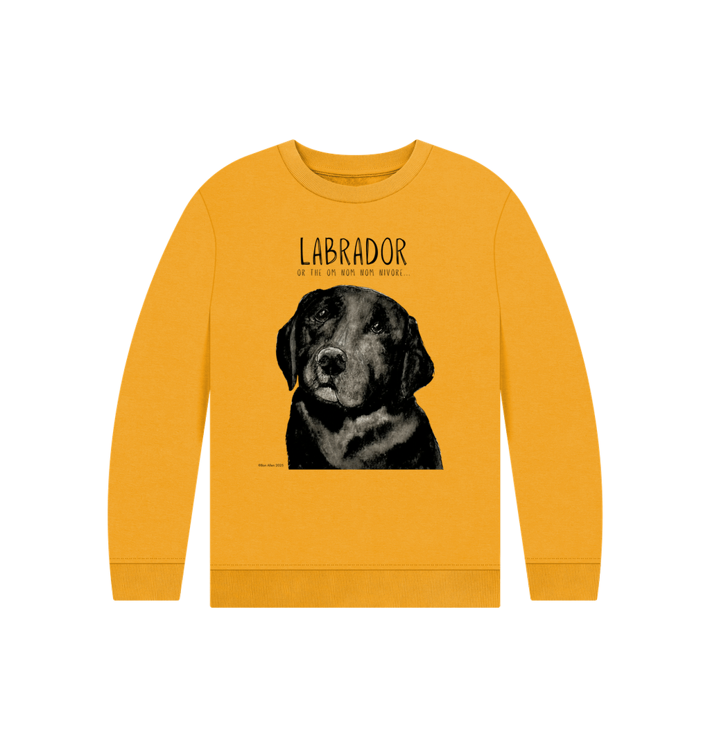The Crumb Catcher in Chief Black Labrador Kids Sweatshirt