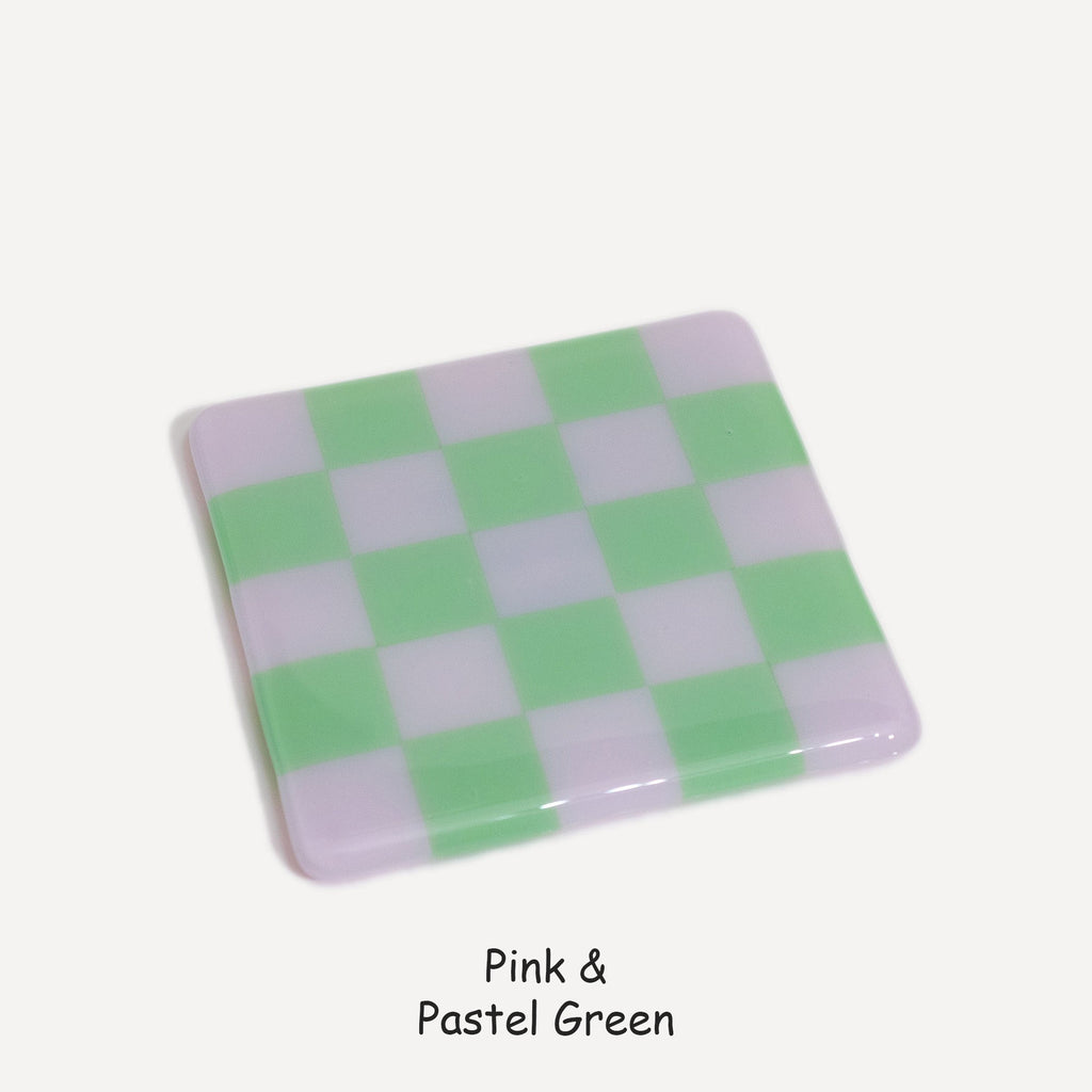 10cm Chequered Dual Colour Coaster Oceanside Collection