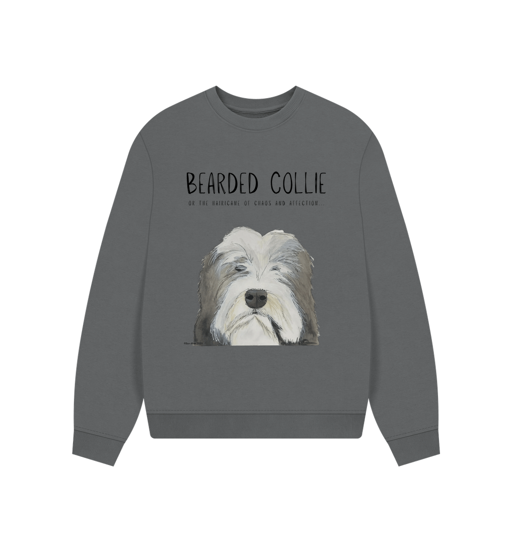 Oversized Bearded Collie Sweatshirt in Organic Cotton