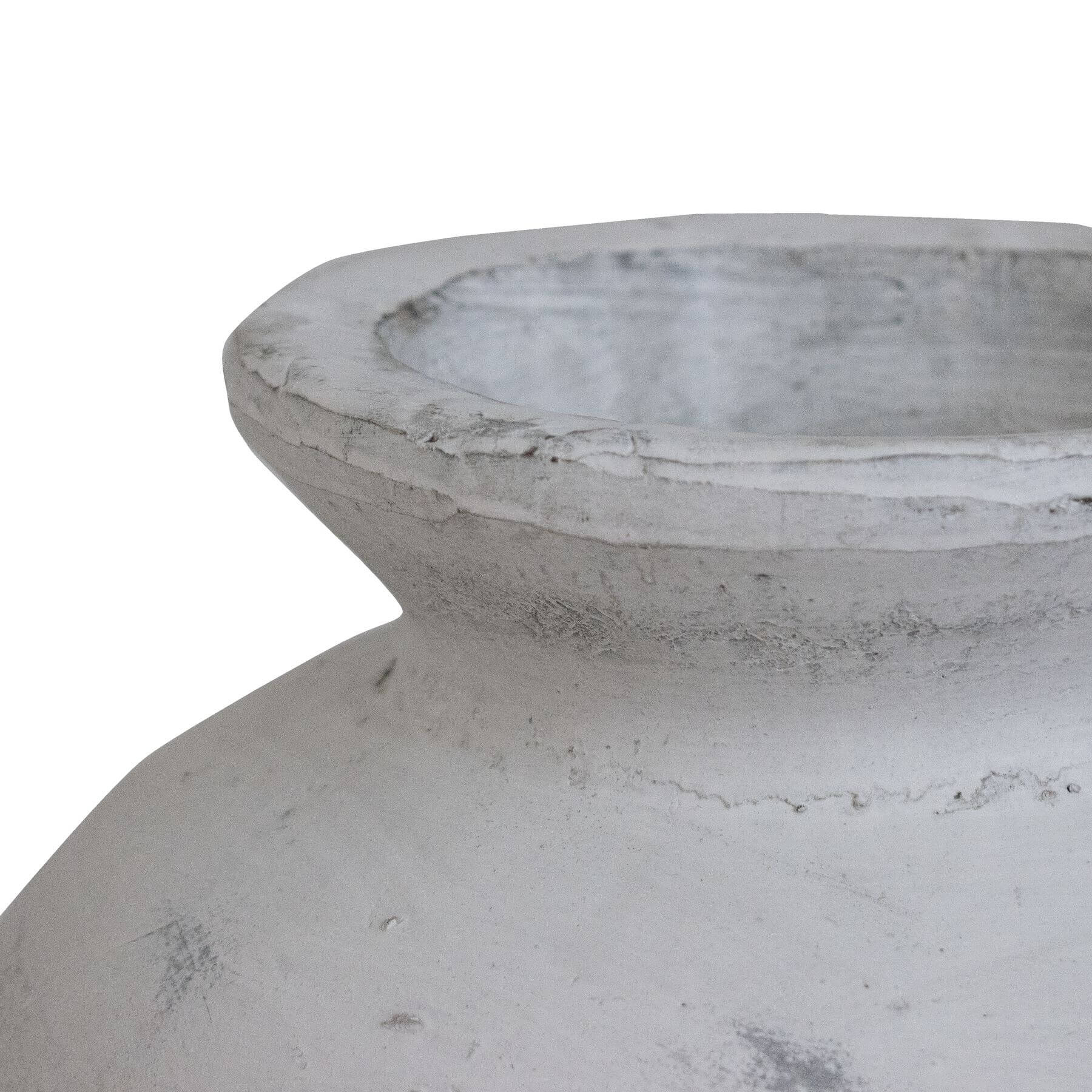 Large antique white ceramic vase with Greek-inspired design, 30cm tall, perfect for floral arrangements and home decor by sostter at brixbailey.com