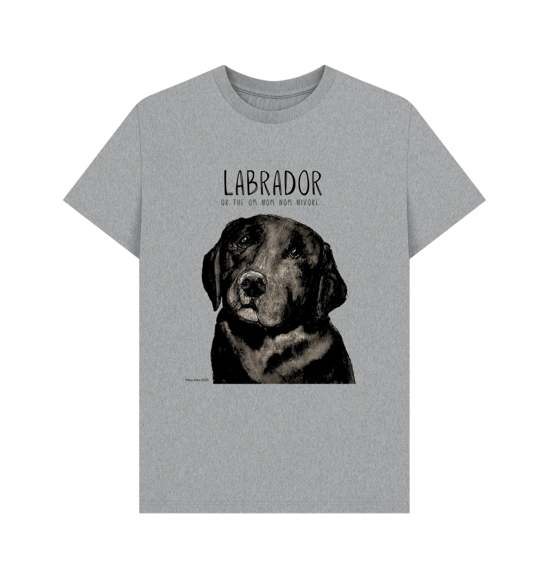Black Labrador Men's T-Shirt Snack Goals and Tail Wags