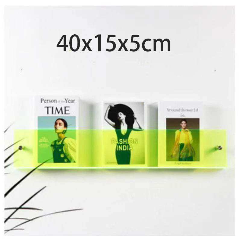 Floating Acrylic Magazine Holder