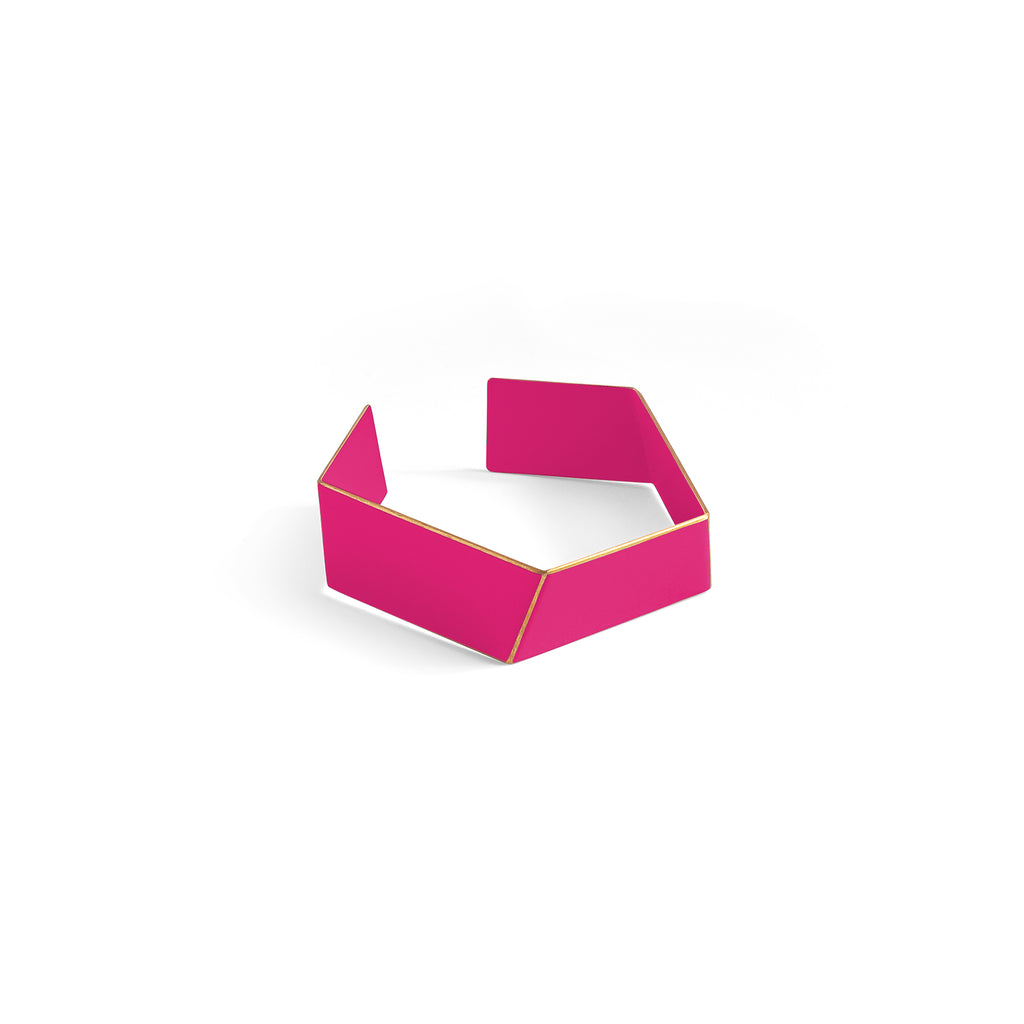 Handcrafted Folded Bracelet by Lisa Kroeber – Powder-Coated Brass by Lisa Kroeber Jewellery at www.brixbailey.com