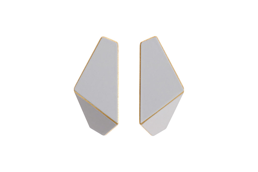 Folded Slim Earrings by Lisa Kroeber Jewellery - Lightweight & Handcrafted Unique Jewelry by Lisa Kroeber Jewellery at www.brixbailey.com