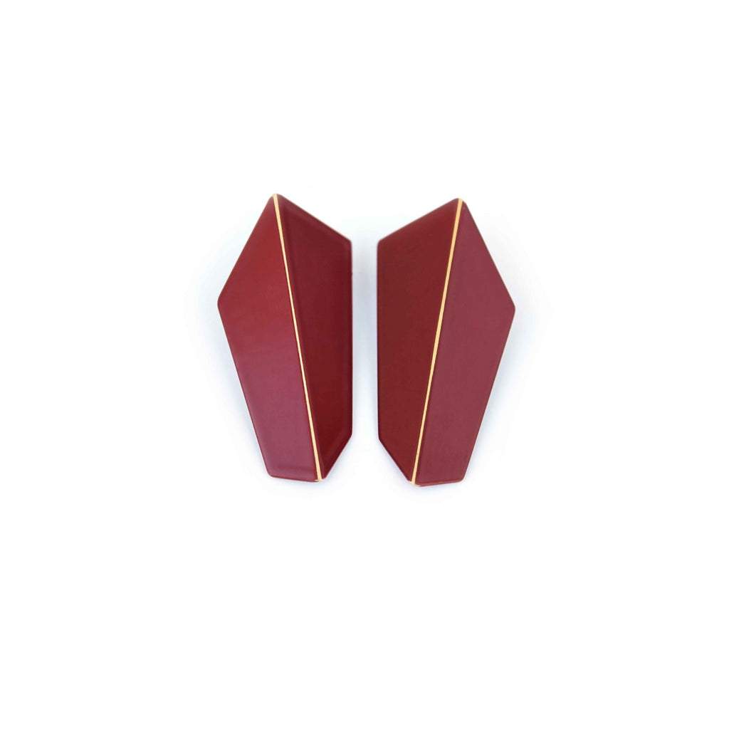 FOLDED VERTICALs Statement Earrings - Light, Durable & Handcrafted by Lisa Kroeber Jewellery by Lisa Kroeber Jewellery at www.brixbailey.com