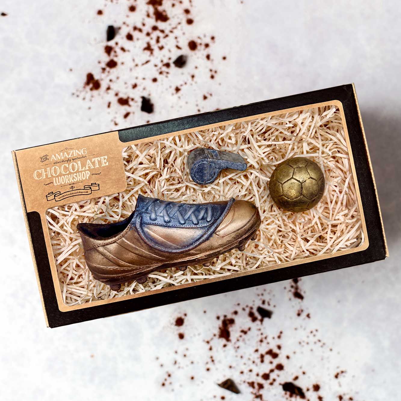 Football Boot Football and Whistle Chocolate Gift Box