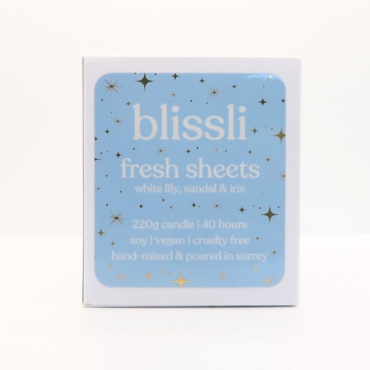 Fresh Sheets Soy Candle White Lily Sandalwood Iris 220g