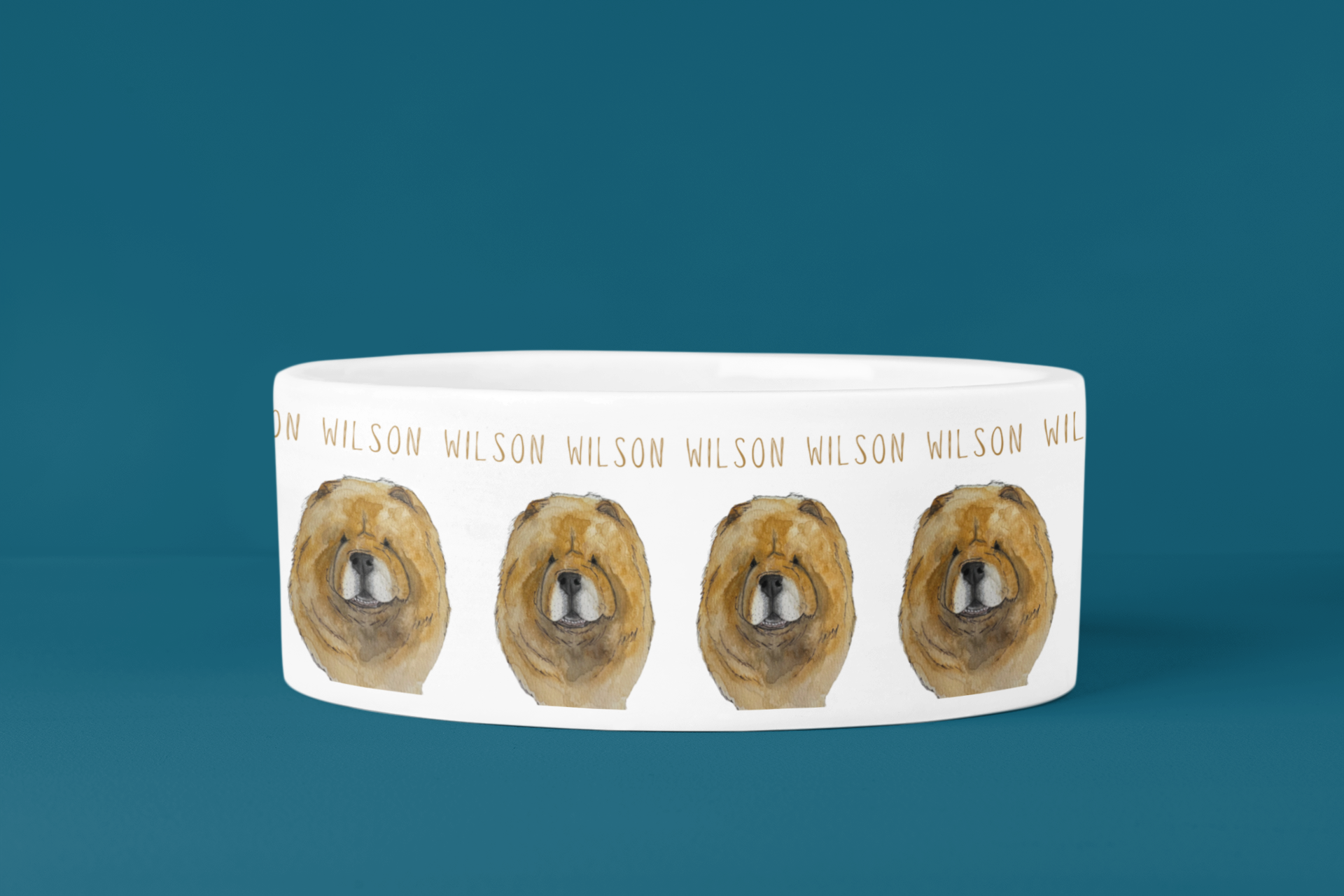 Custom Pet Portrait Bowl with Personalised Slogan