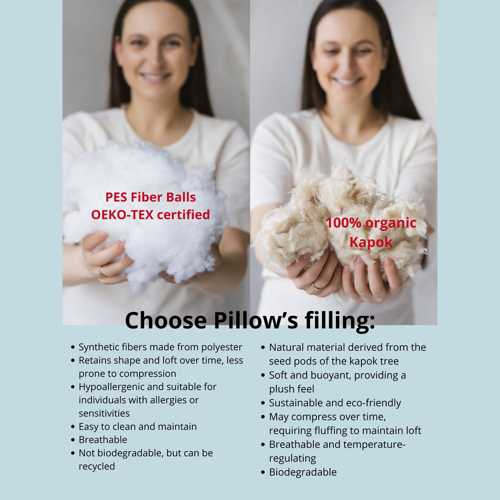 U-Shaped Maternity Pillow with Organic Cotton Cover in Milk White