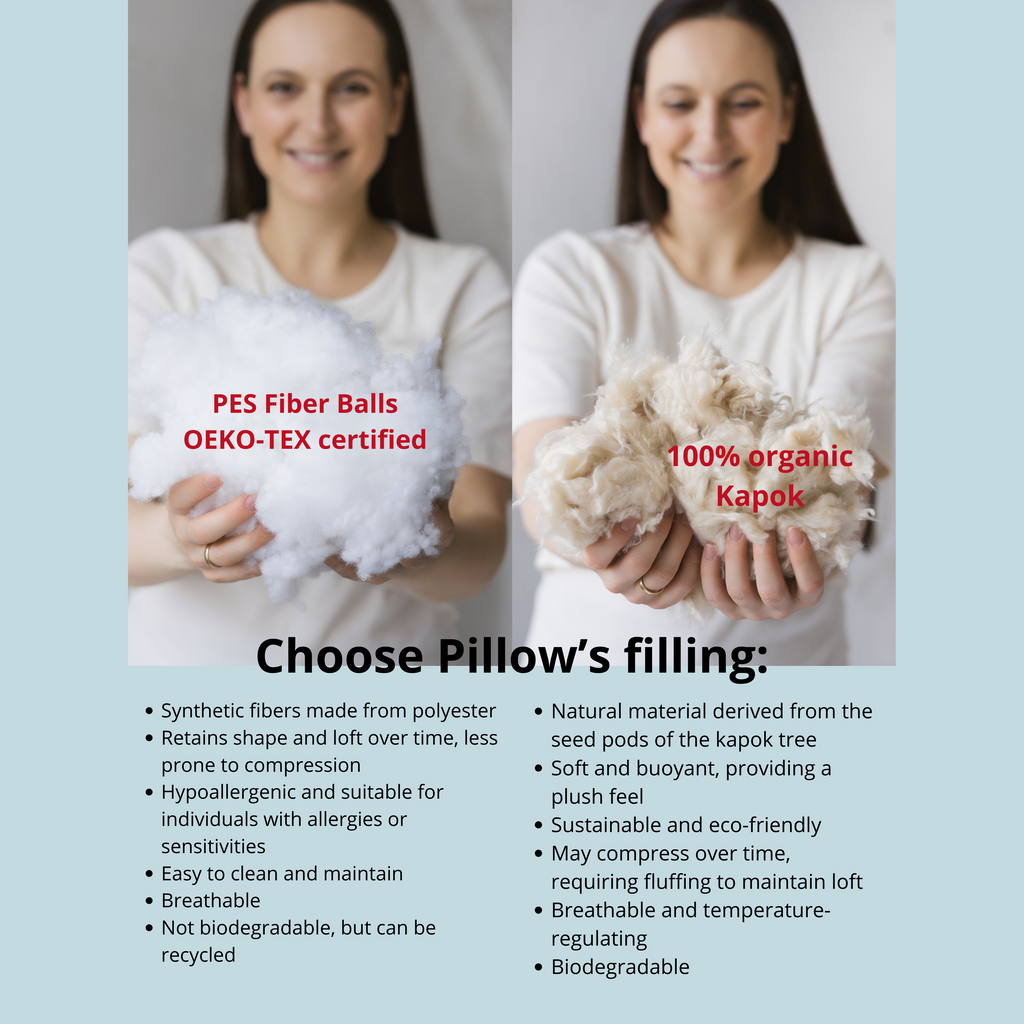 C-Shape Nursing and Pregnancy Pillow with Organic Cotton Cover
