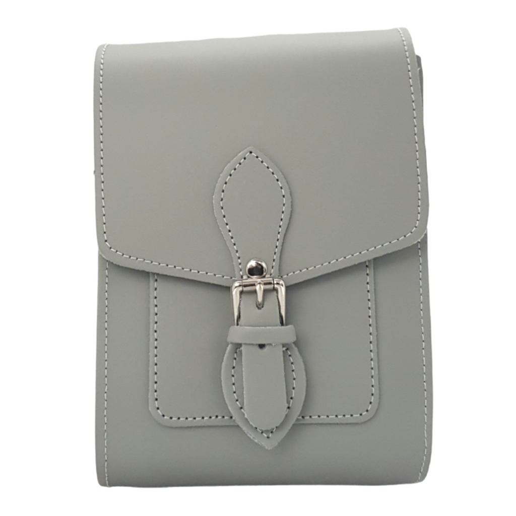 Handmade Leather Festival Phone Bag Ghost Grey