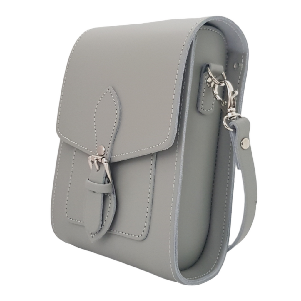 Handmade Leather Festival Phone Bag Ghost Grey
