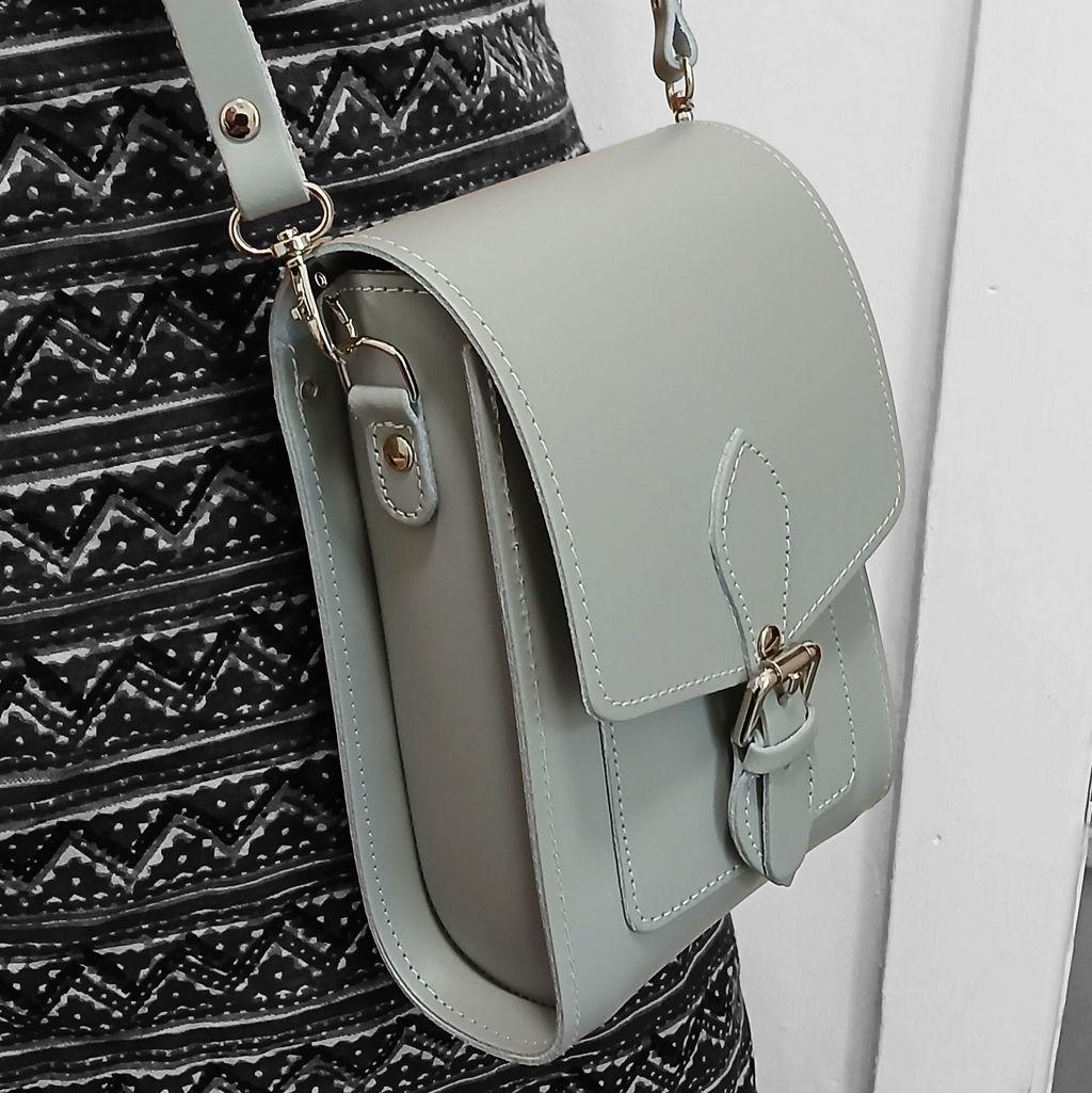 Handmade Leather Festival Phone Bag Ghost Grey