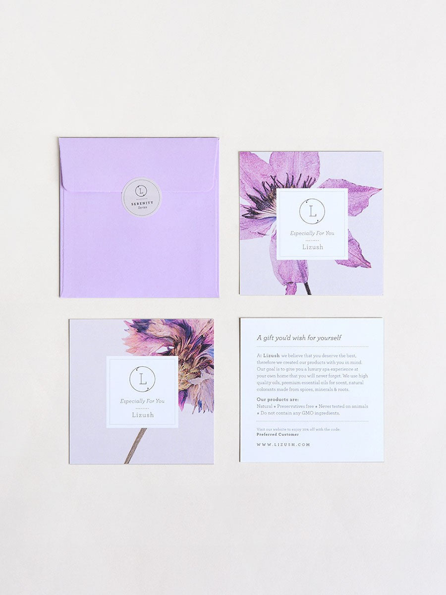 All Natural Bath & Body Gift Set - Lavender Bath Bomb and Shower Steamer