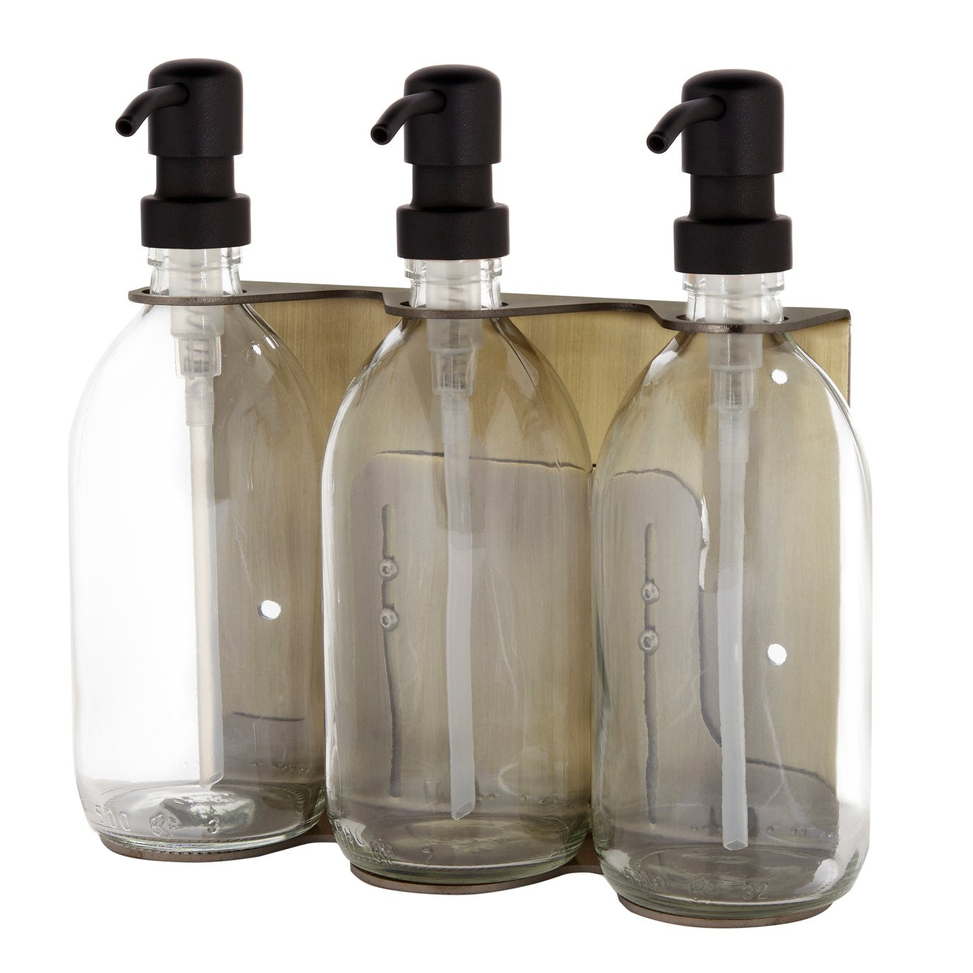 Gold Triple Wall Mounted Soap Dispenser