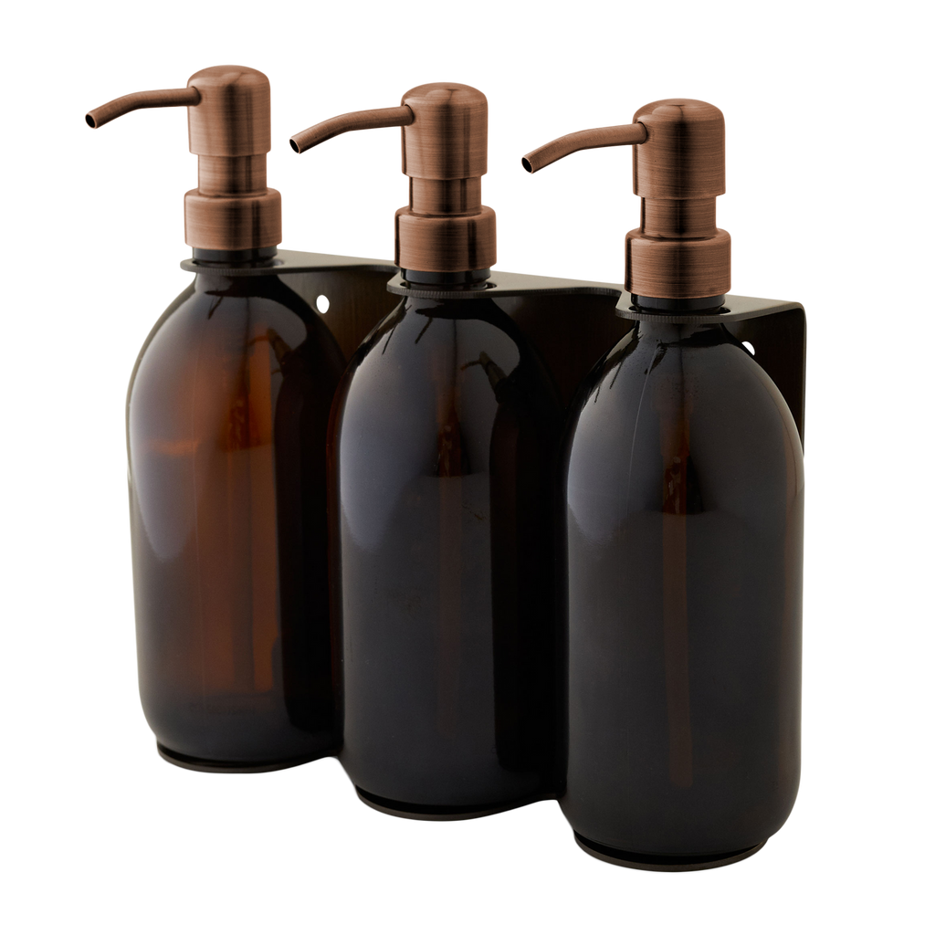 Gold Triple Wall Mounted Soap Dispenser