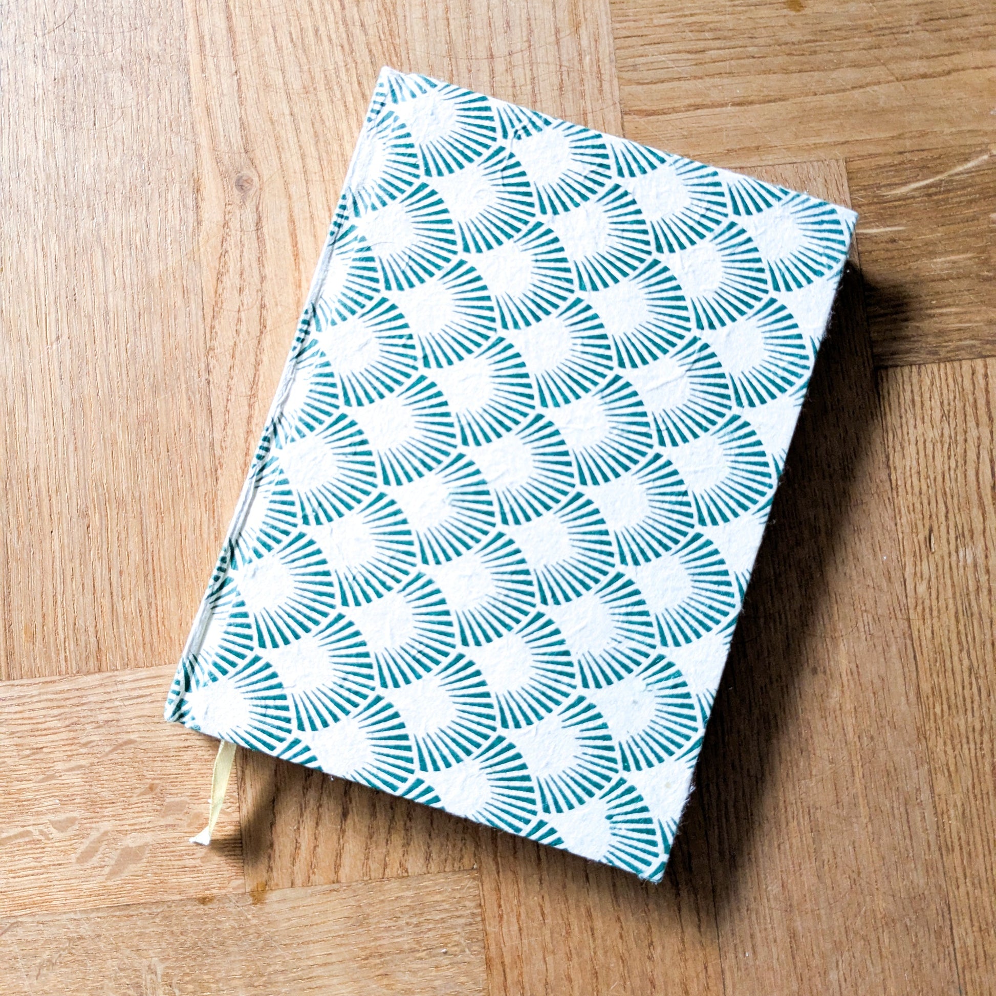 Recycled Paper Notebook A5 with Hardcover and Ribbon Bookmark