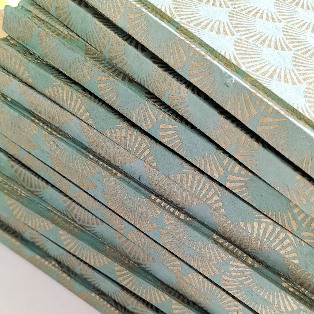 Recycled Paper Notebook A5 with Hardcover and Ribbon Bookmark