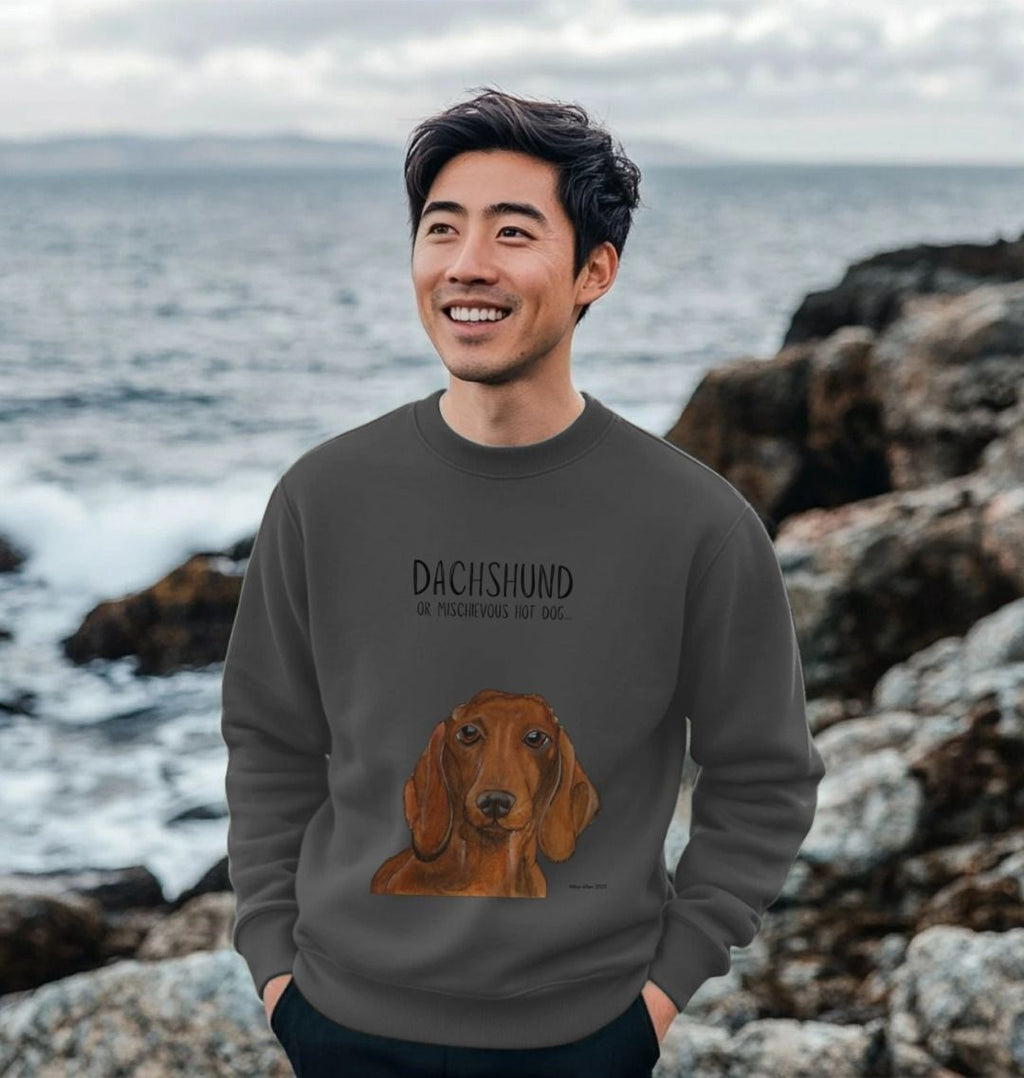 Mischievous Hot Dog Sweatshirt for Dachshund Lovers