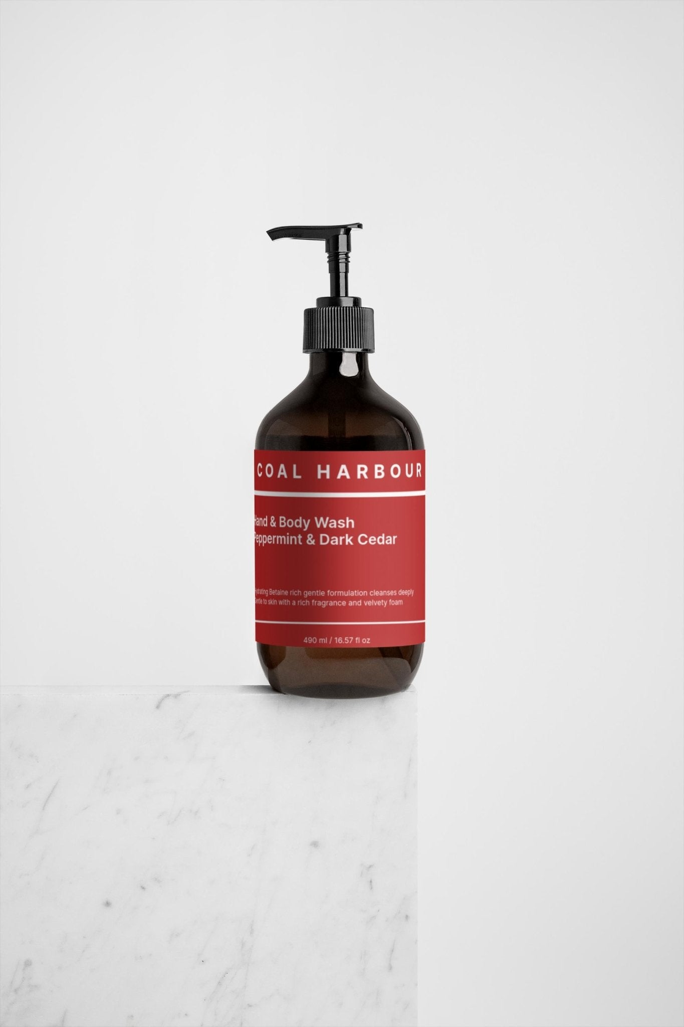 Peppermint and Dark Cedar Hand and Body Wash 490ml