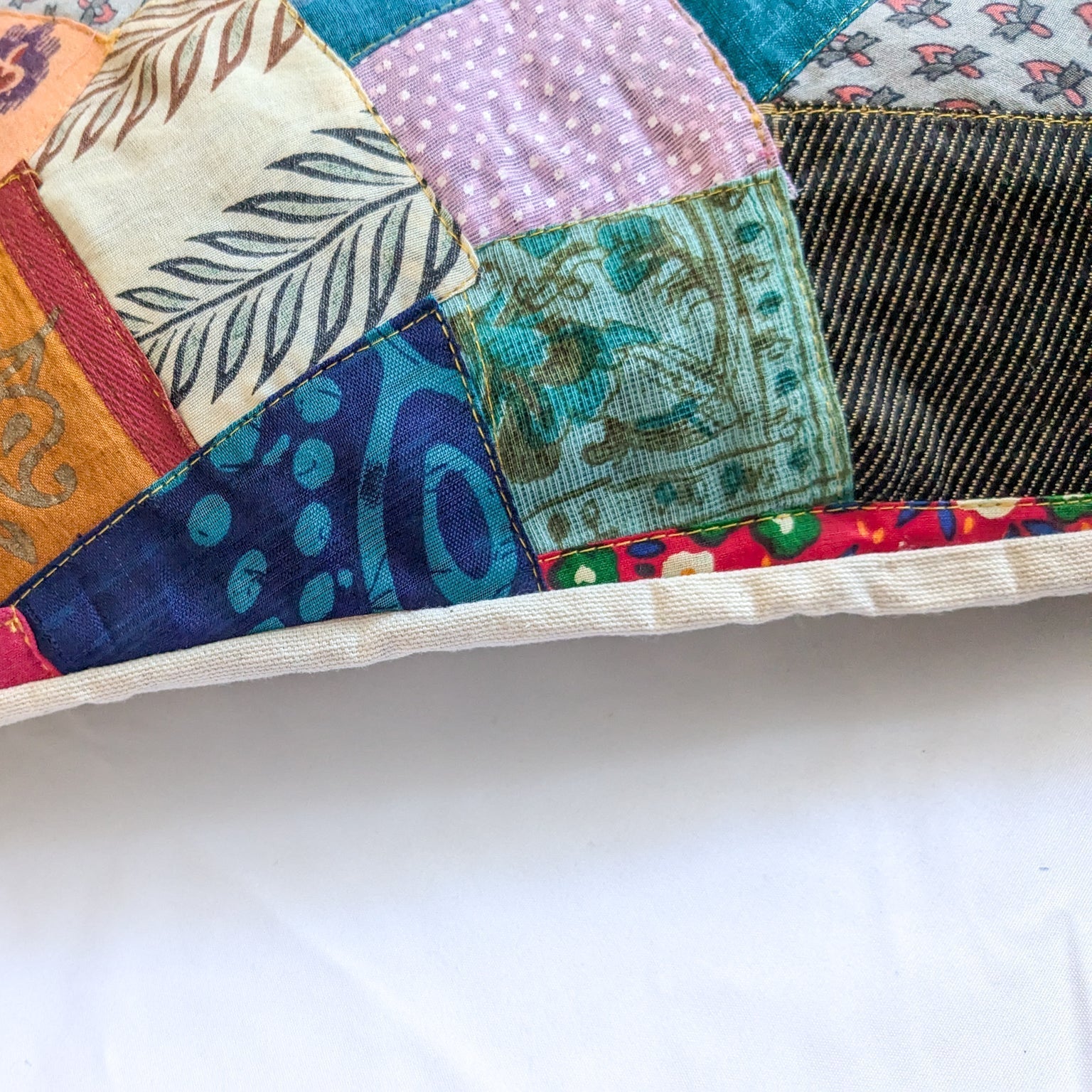 Handmade Patchwork Sari Cushion Cover 45cm