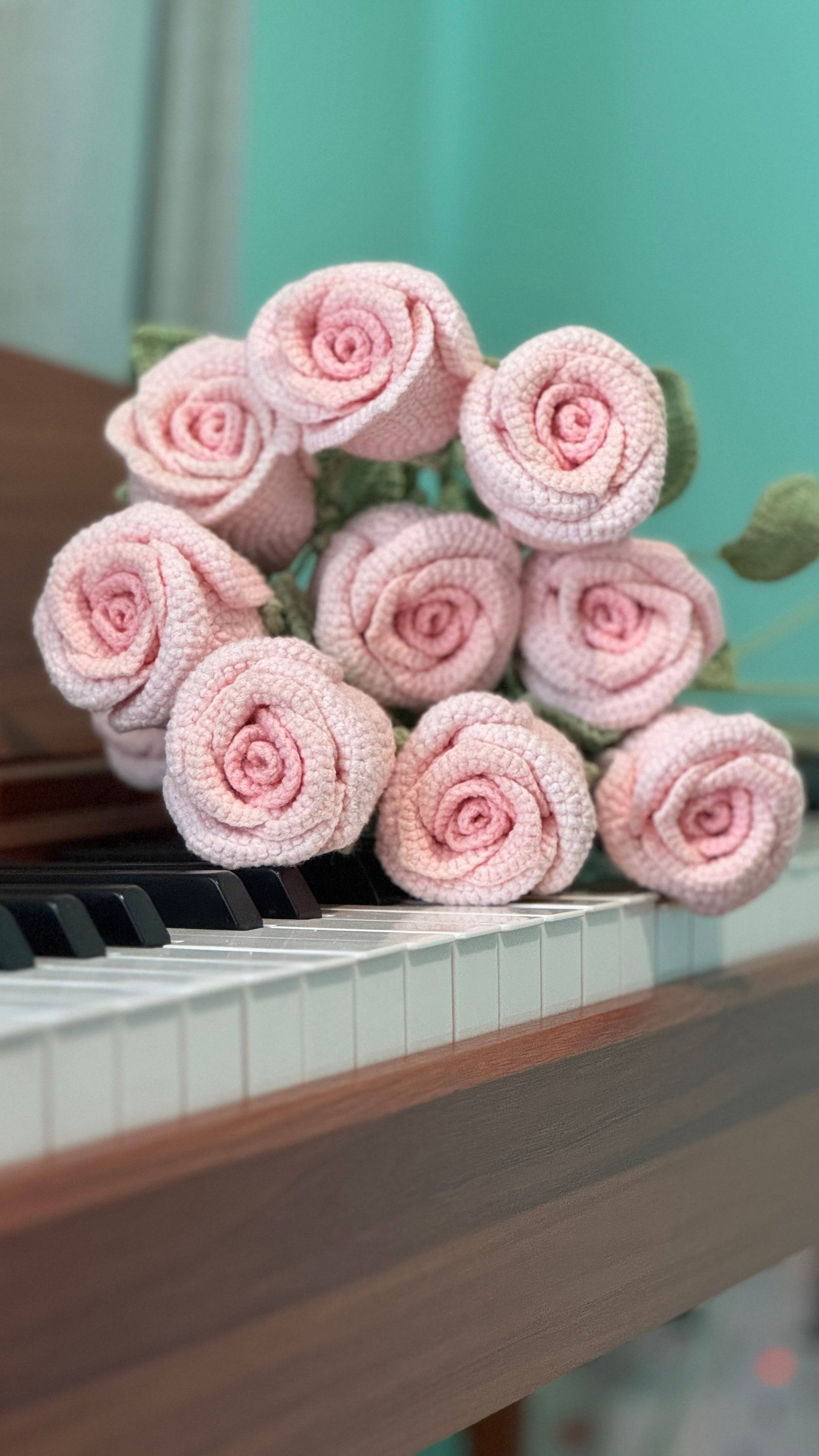 Handmade Crochet Rose Bouquet - Everlasting Flowers That Never Fade