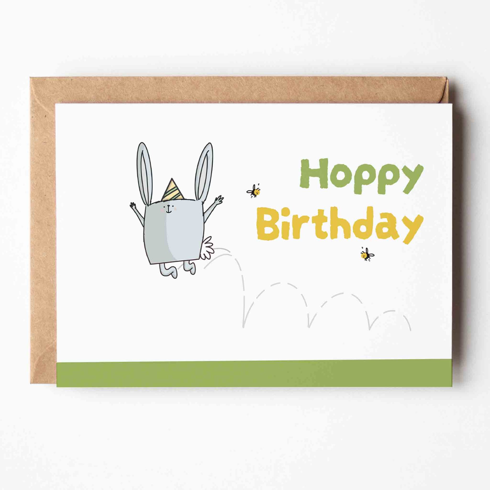 Have a Hoppy Birthday Bunny Greeting Card