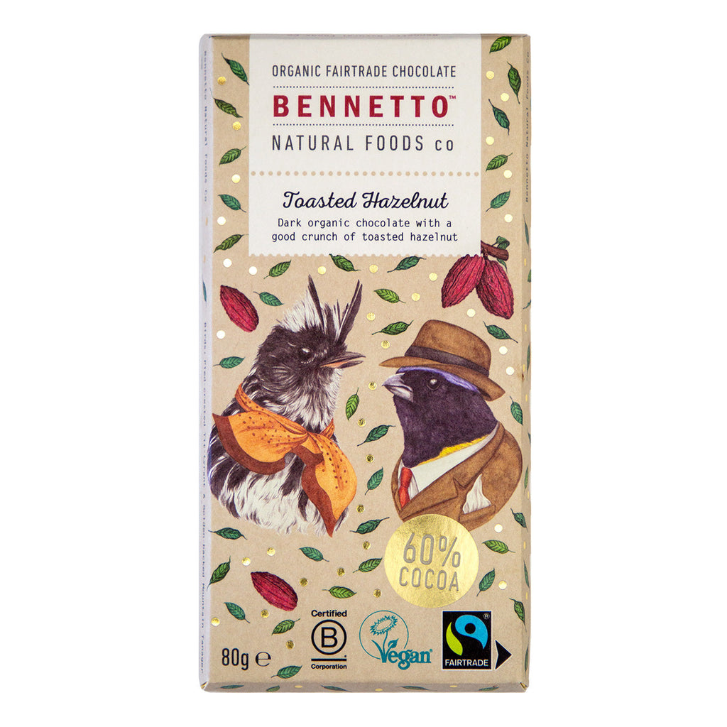 Toasted Hazelnut Dark Chocolate Bar