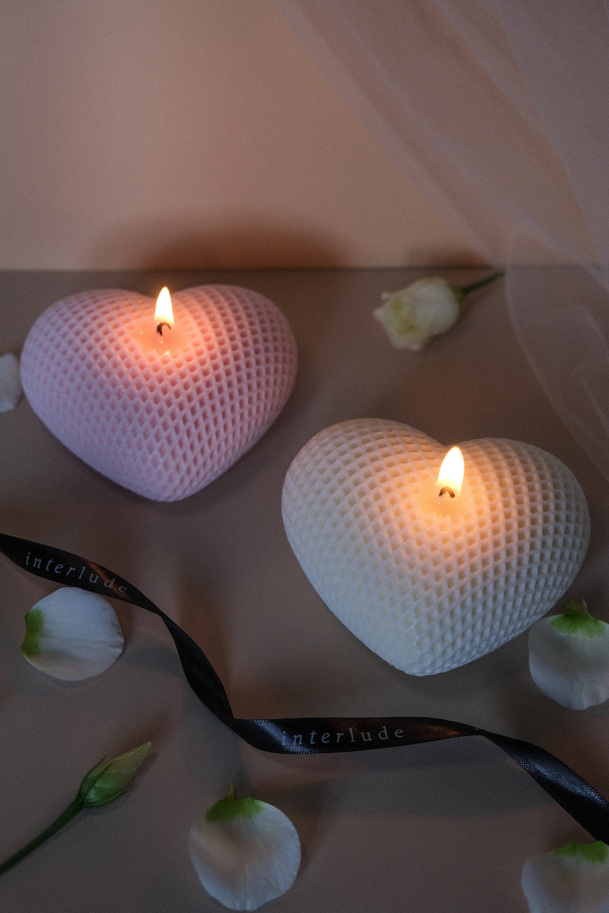 Heart Shaped Peony Soy Candle