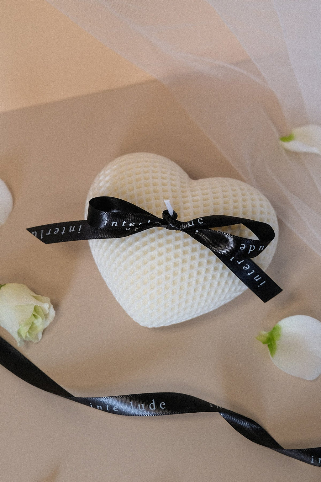 Heart Shaped Peony Soy Candle