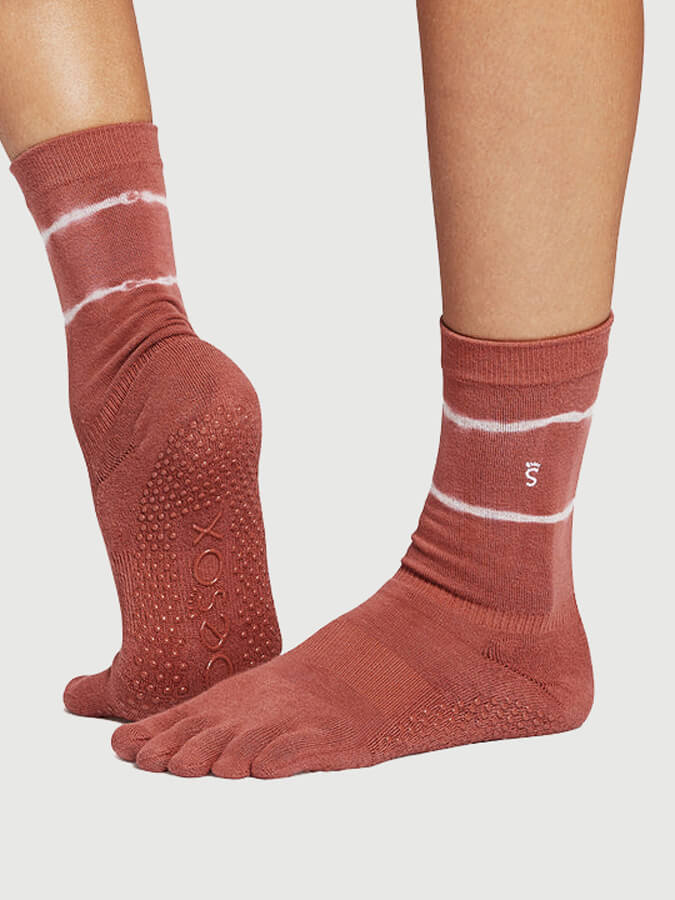 Crew Full Toe Yoga Grip Socks for Women