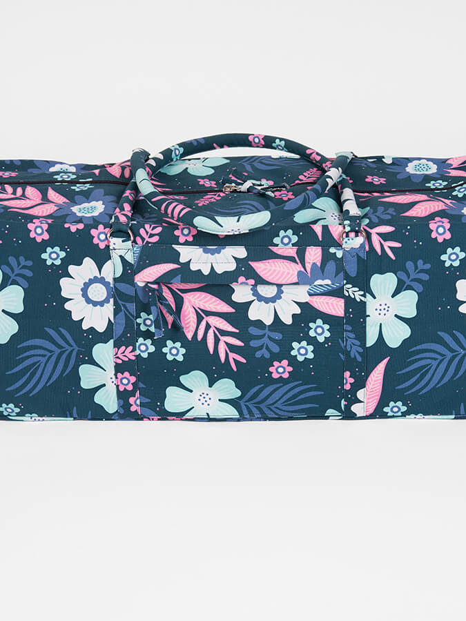 Organic Cotton Yoga Equipment Bag in Floral Design