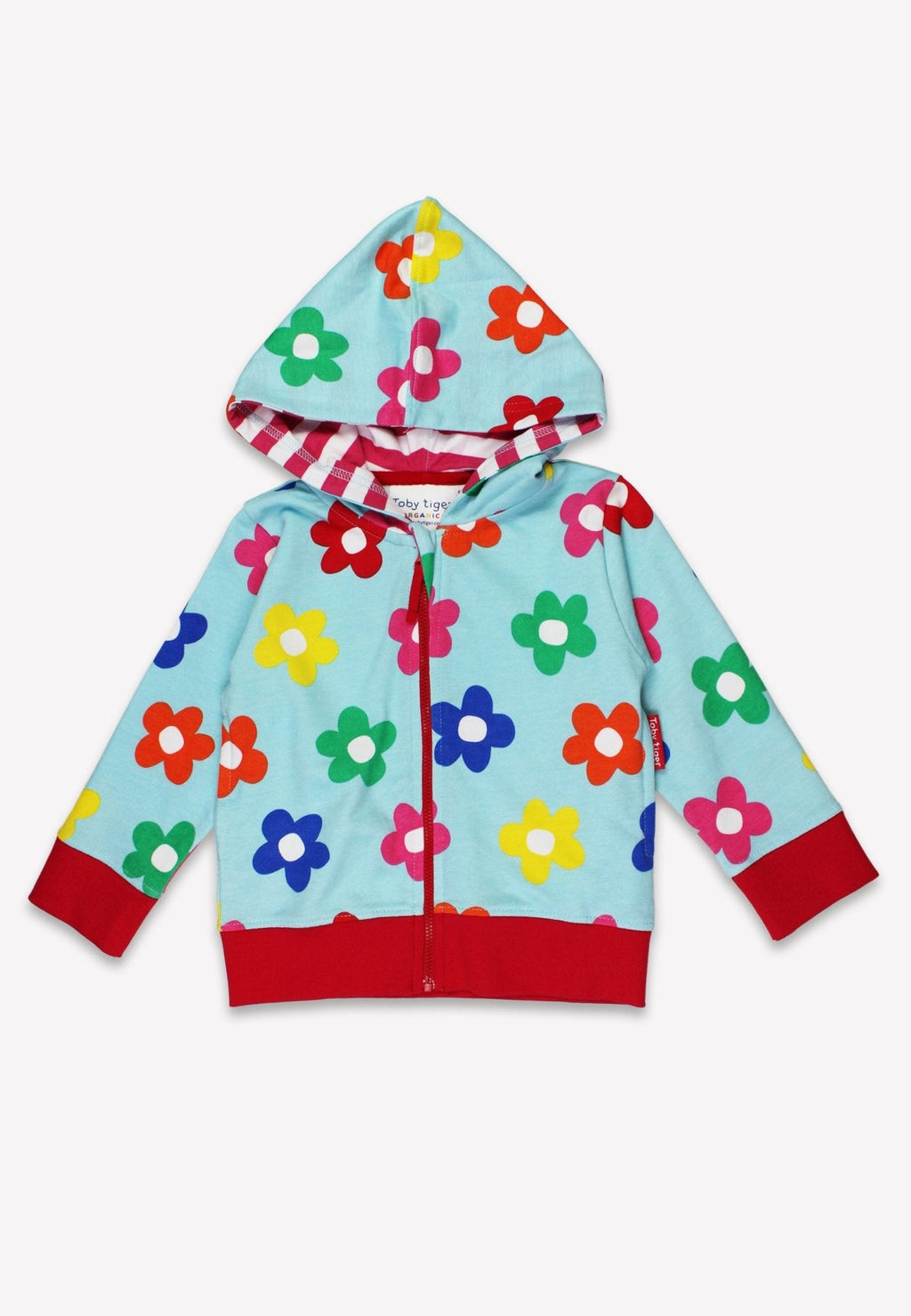 Organic Rainbow Bloom Print Hoodie