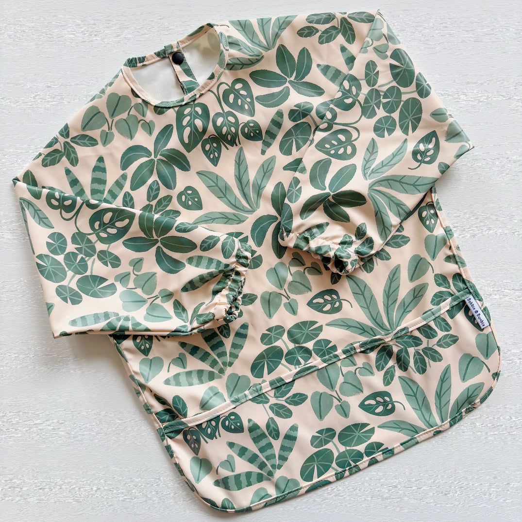 Long Sleeved Baby Bib - Houseplant Haven