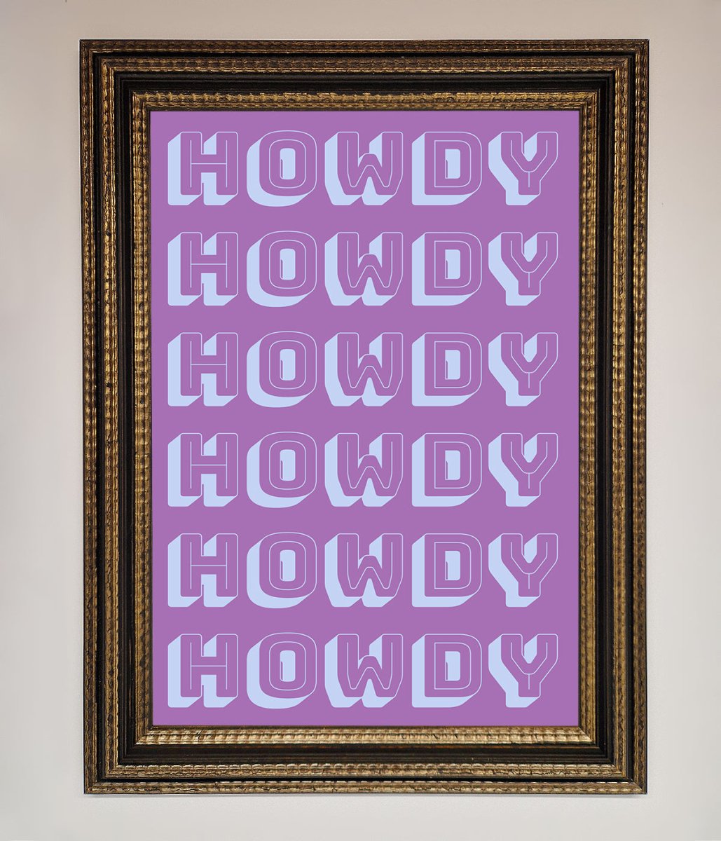 Howdy Framed Poster