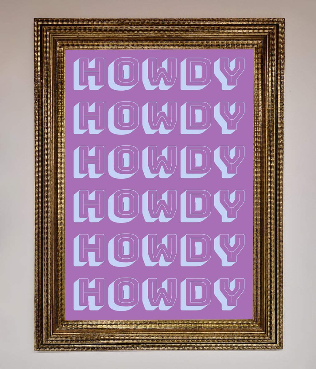 Howdy Framed Poster
