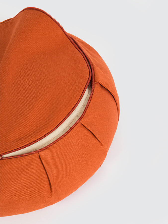 Organic Cotton Crescent Lotus Zafu Buckwheat Meditation Cushion