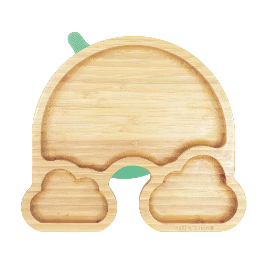 Baby Bamboo Weaning Plate Set Over The Rainbow