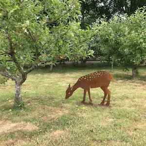 Rusty Metal Deer Garden Statue