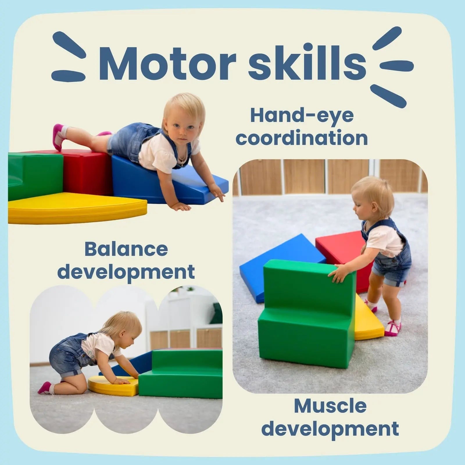 elegant arrangement of iglu soft play foam blocks in a sophisticated nursery setting