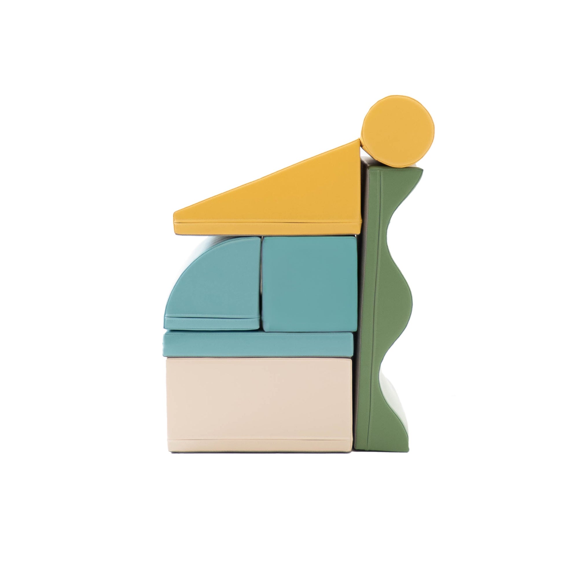 bold pastel turquoise foam block set for creative baby play