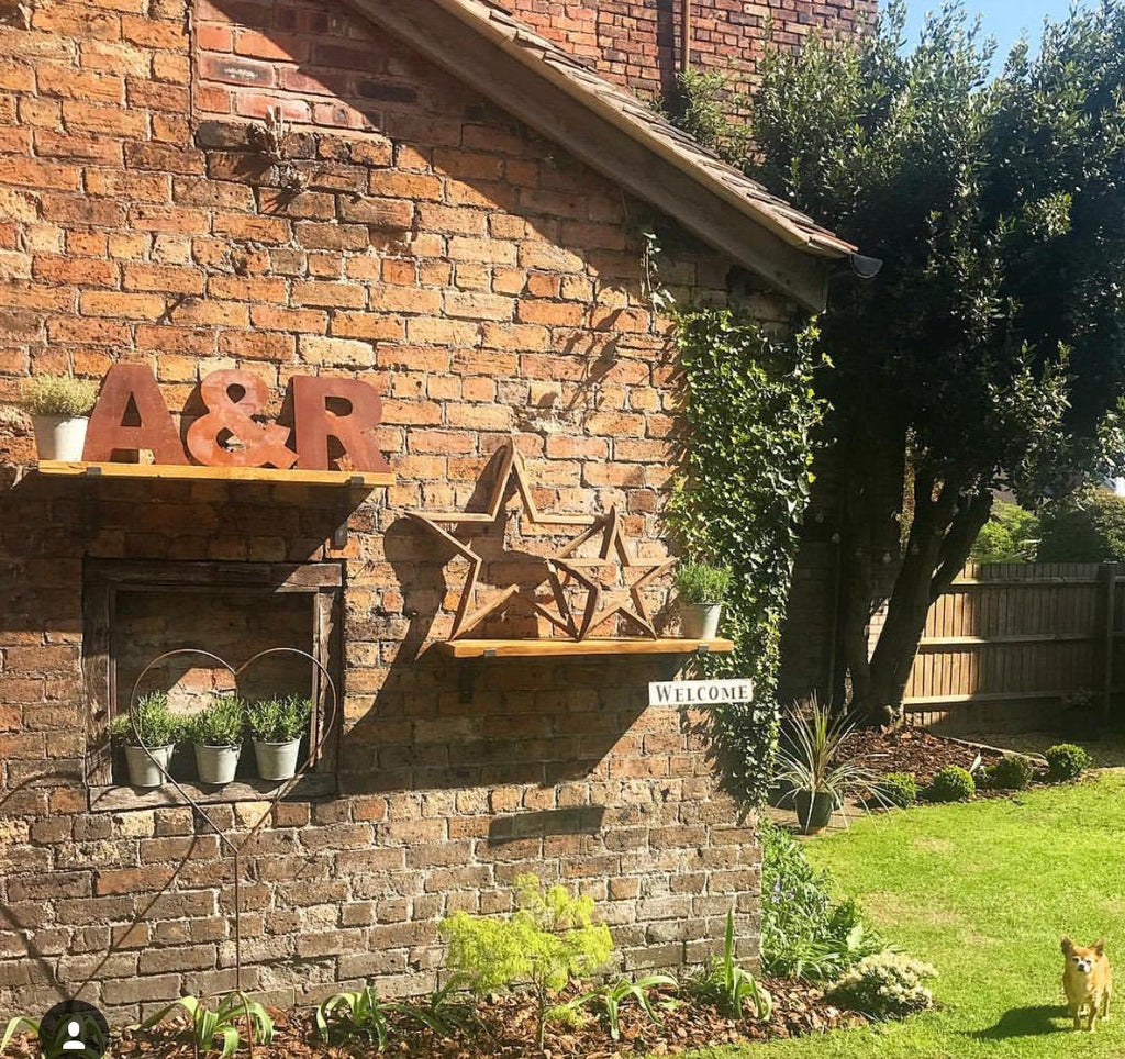 12 Inch Rusty Metal Letters A-Z 0-9