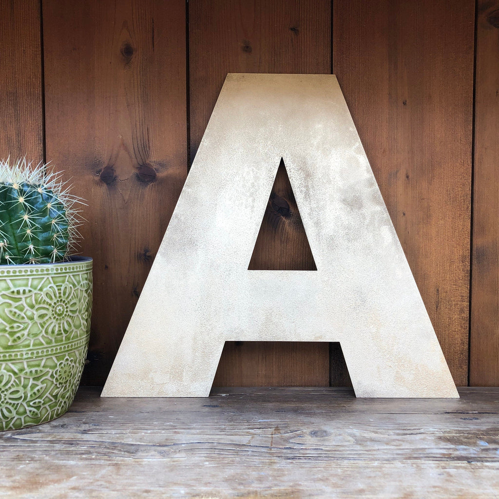 Coloured Metal Fat Font Letters 12 Inch and 5 Inch
