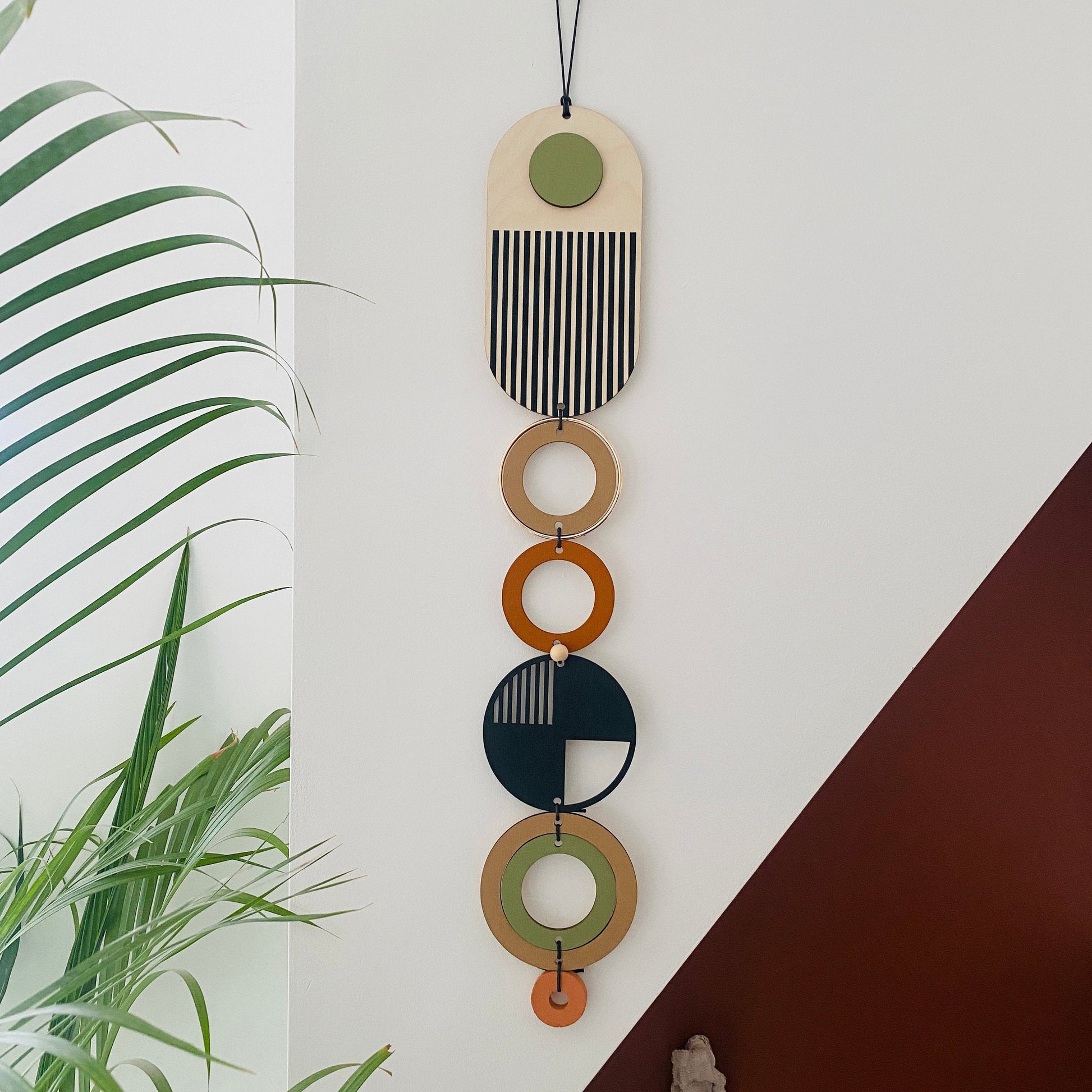 Modern Art Fusion Wooden Wall Hanging Medium