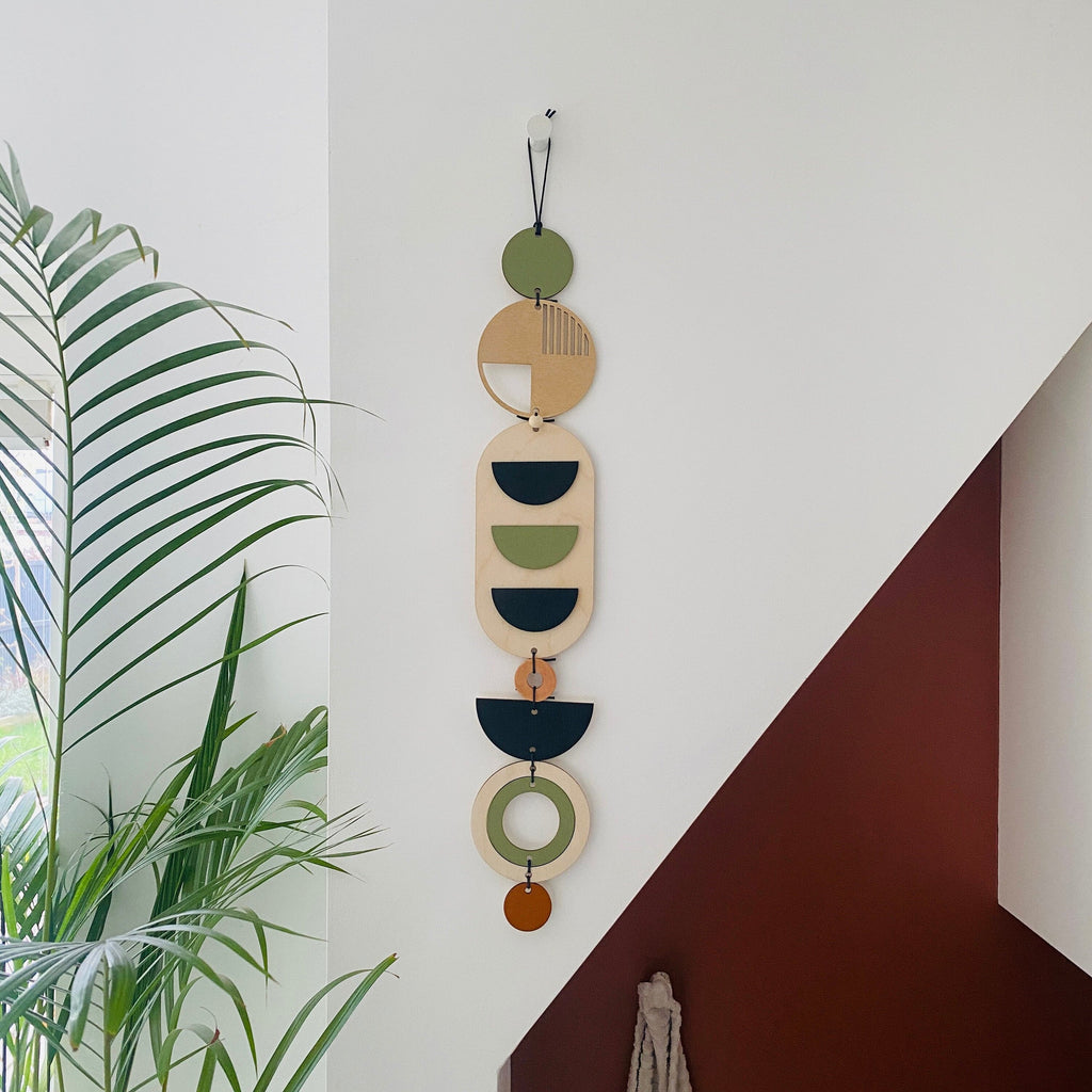 Geometric Wood Wall Art Mid Century Modern Decor